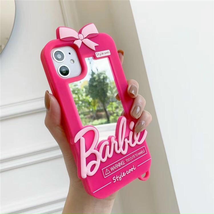 Case Barbie Gương hồng bánh bèo