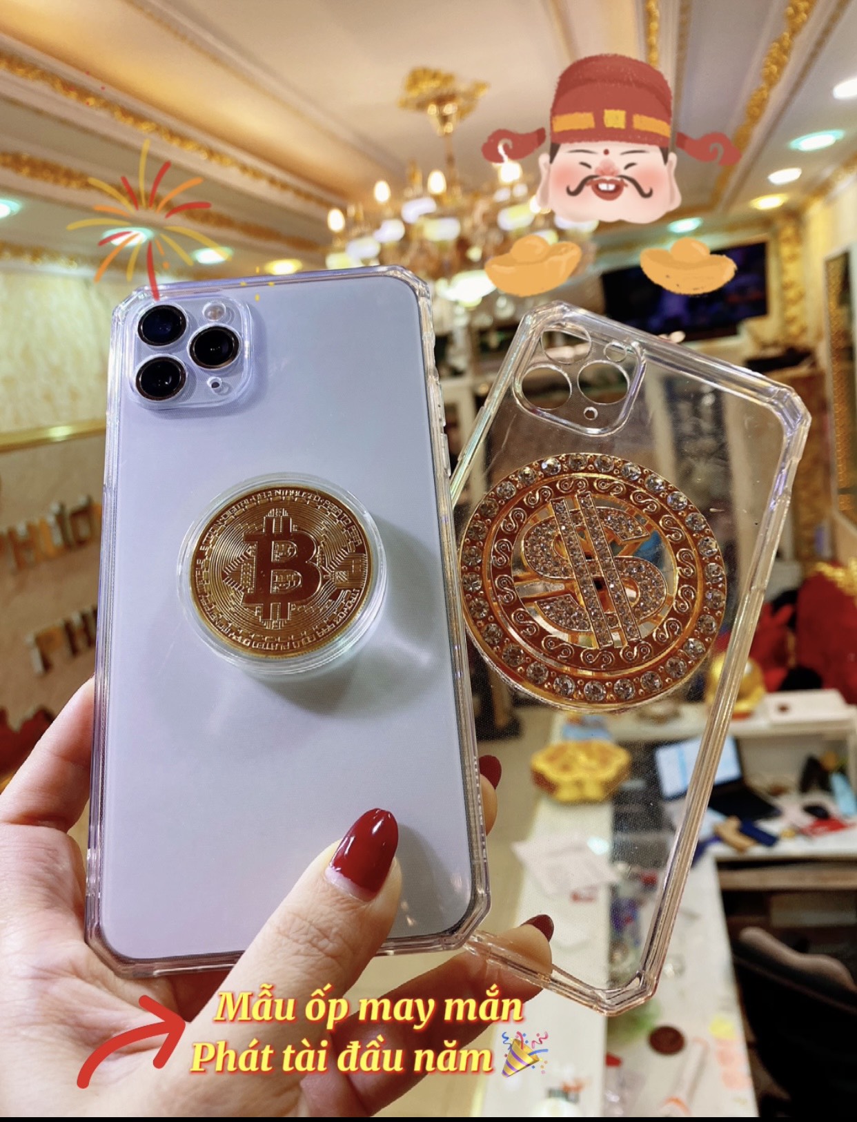 Ốp Trong Suốt Đồng Tiền Bitcoin Viền Vuông Kiểu Dáng iPhone 12
