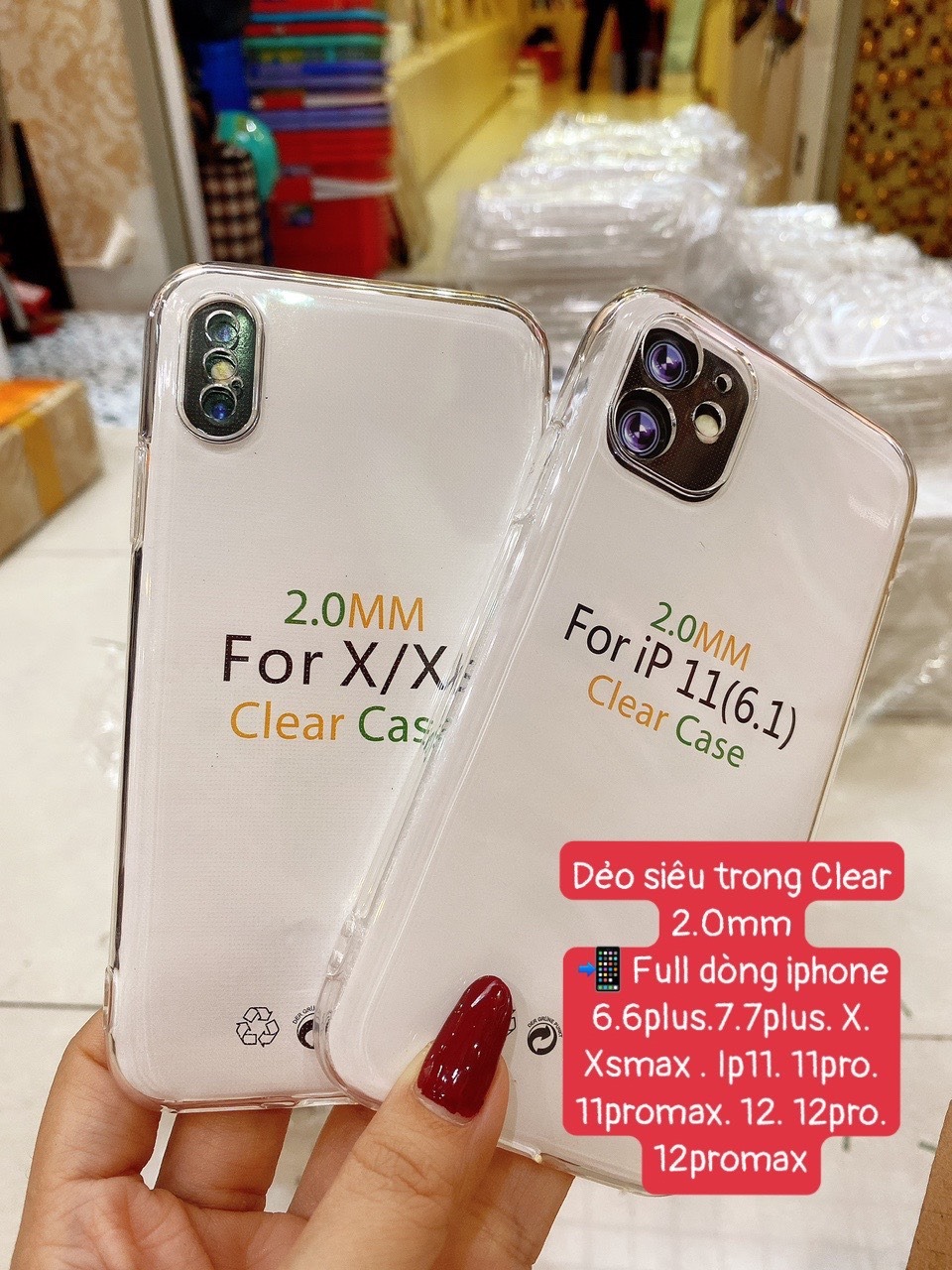 Ốp trong suốt Clear 2.0mm iPhone 13 Pro Max
